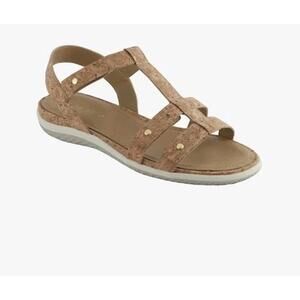 David Tate Women's Mate Slingback Slip-On Flat Sandals Cork Size 10M